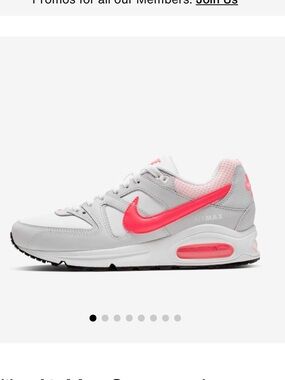 Nike Air Max Command Women’s Sneakers - White with Bright Pink Swoosh